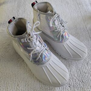 Tommy Hilfiger Iridescent White Kids Boots